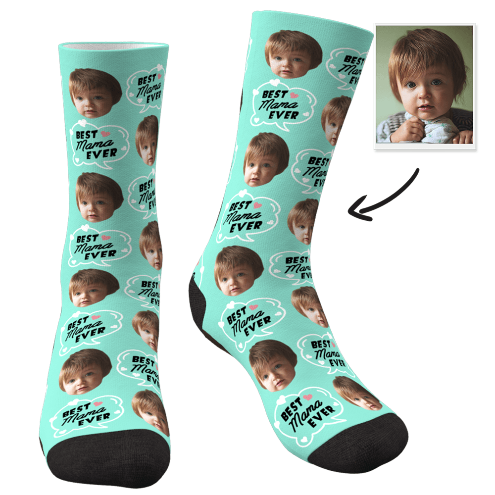 Custom Photo Socks-Best Mom Ever - MyPhotoSocks