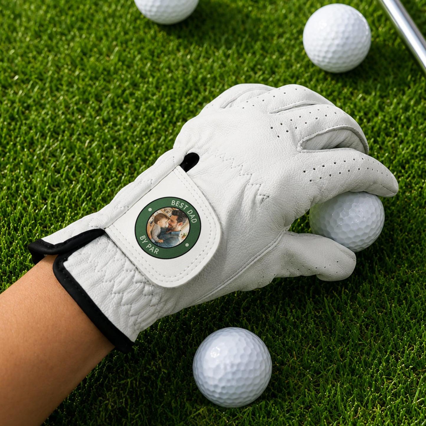 Vaderdagcadeau, Ik Hou Van Je Tot Het Ruige En Terug - Gepersonaliseerde Golfhandschoen - SokkenFoto