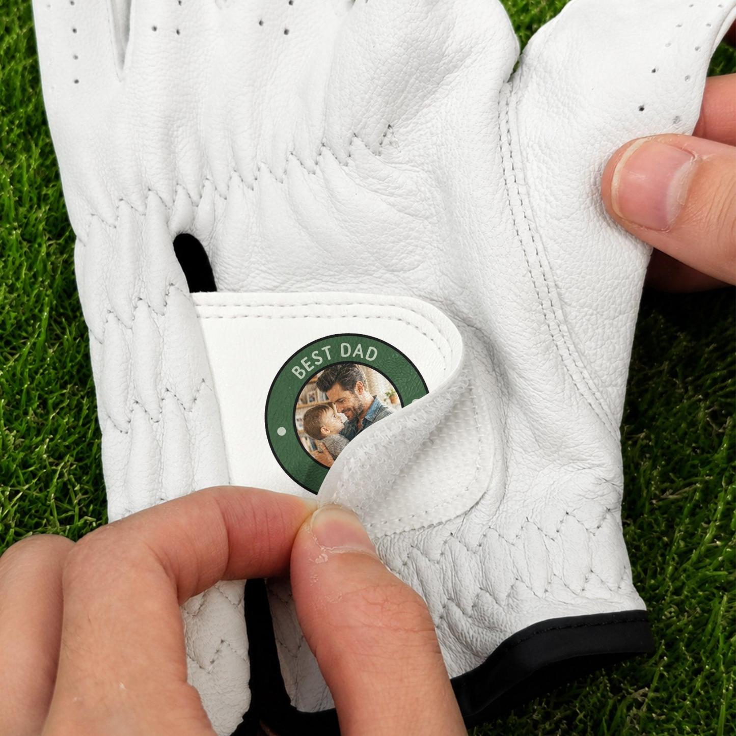 Vaderdagcadeau, Ik Hou Van Je Tot Het Ruige En Terug - Gepersonaliseerde Golfhandschoen - SokkenFoto
