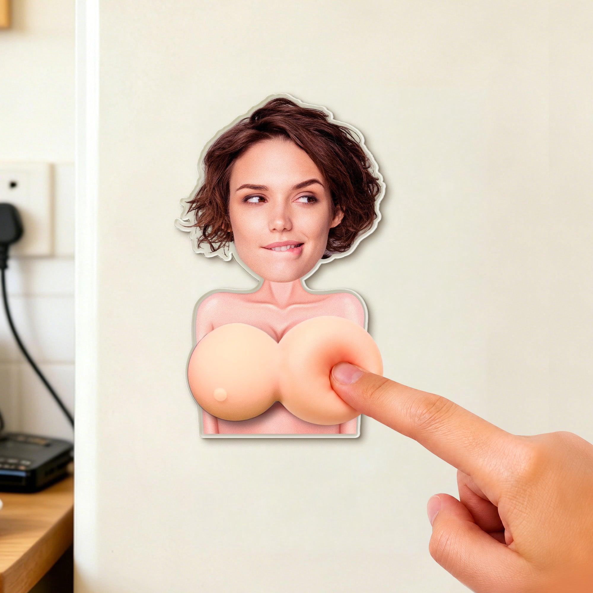 Ondeugend Cadeau Voor Hem, Grappig Jubileumcadeau Upload Gezicht - Gepersonaliseerde Koelkastmagneet