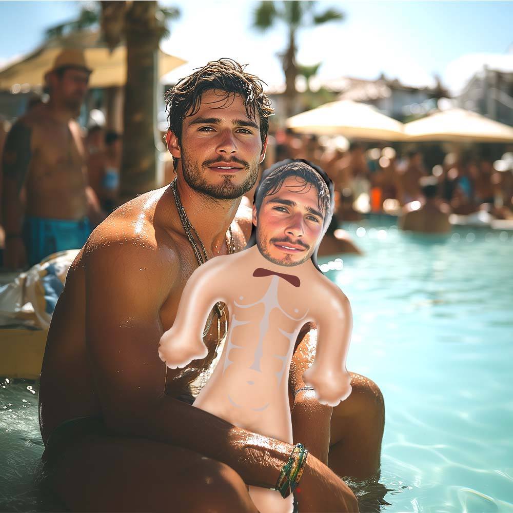 Gepersonaliseerde Bruidegom Opblaaspoppen Grappige Opblaasbare Man Gedrukt Gezicht Vrijgezellenfeest Cadeau Voor Bruid - SokkenFoto