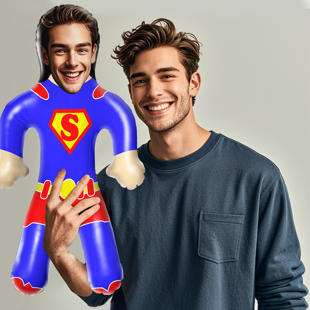 Aangepaste Gezicht Air Minime Pop Opblaasbare Minime Ballon Gepersonaliseerde Opblaaspoppen Voor Feest - SokkenFoto