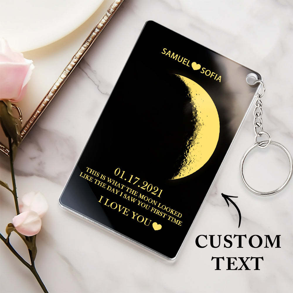 Aangepaste Maanfase En Namen Houten Frame Met Uw Tekst Moon Phase Gifts Collection - SokkenFoto