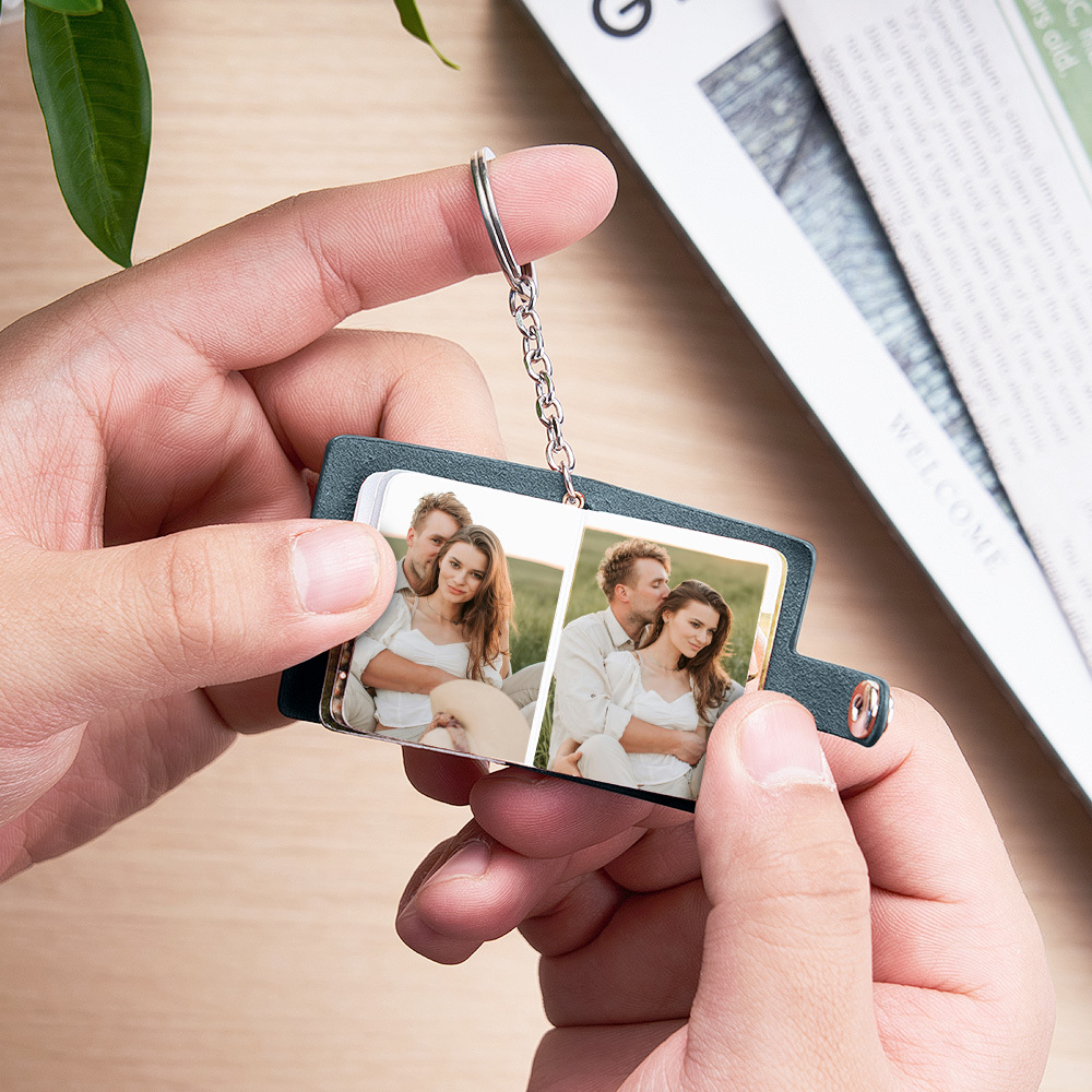 Gepersonaliseerde Fotoalbum Sleutelhanger - Gepersonaliseerd Cadeau Voor Hem, Haar, Cadeau Voor Papa Handgemaakt Cadeau, Verjaardagscadeau Voor Vriend, Valentijnsdagcadeau