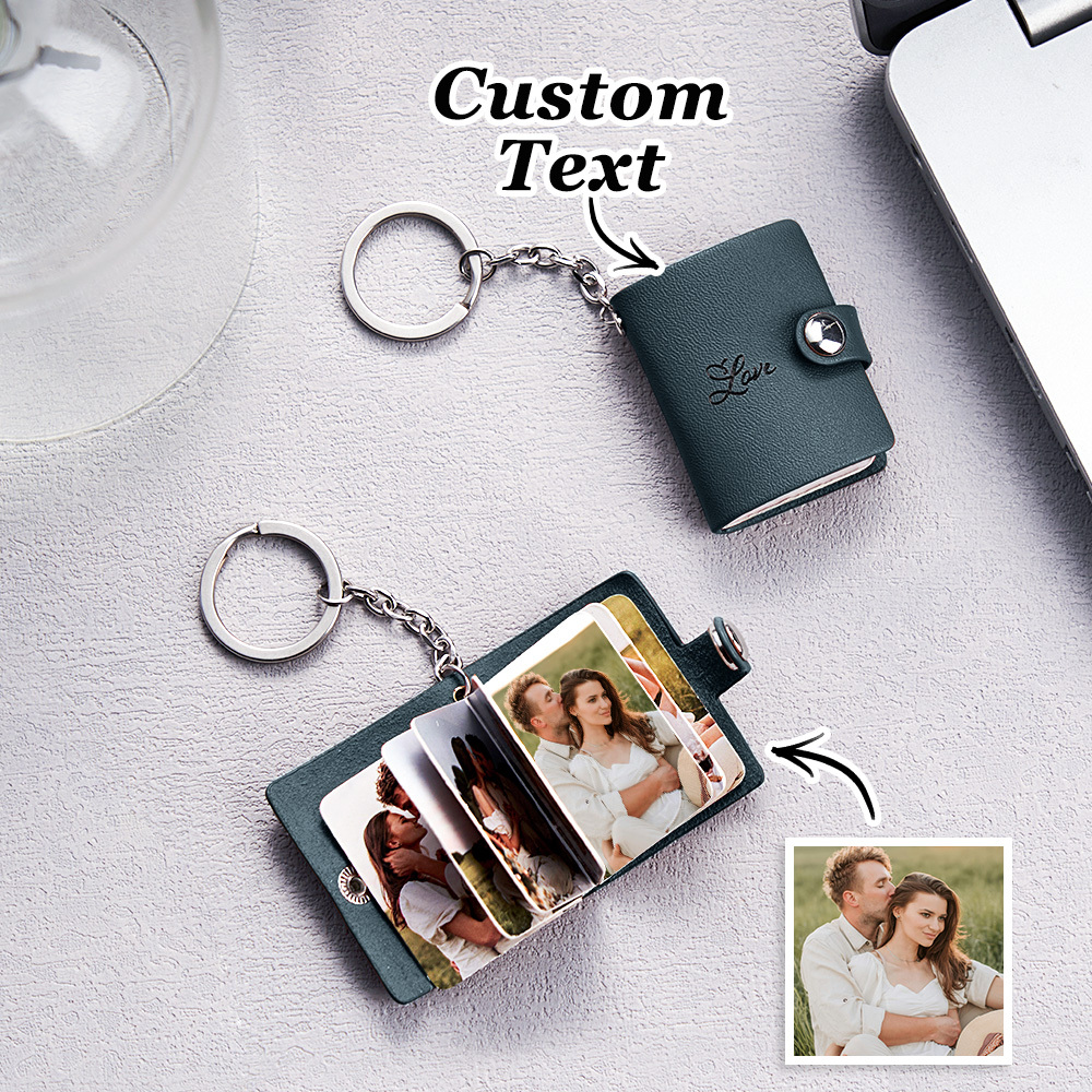 Gepersonaliseerde Fotoalbum Sleutelhanger - Gepersonaliseerd Cadeau Voor Hem, Haar, Cadeau Voor Papa Handgemaakt Cadeau, Verjaardagscadeau Voor Vriend, Valentijnsdagcadeau