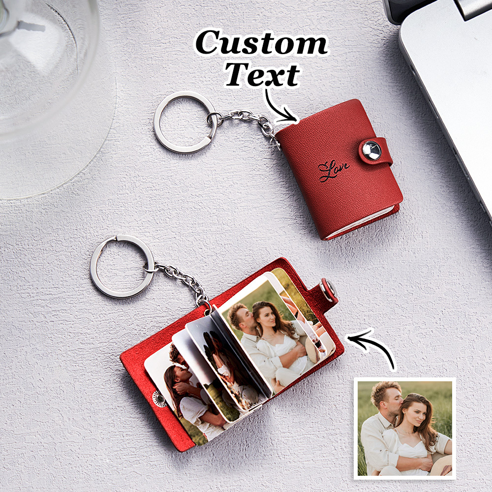 Gepersonaliseerde Fotoalbum Sleutelhanger - Gepersonaliseerd Cadeau Voor Hem, Haar, Cadeau Voor Papa Handgemaakt Cadeau, Verjaardagscadeau Voor Vriend, Valentijnsdagcadeau
