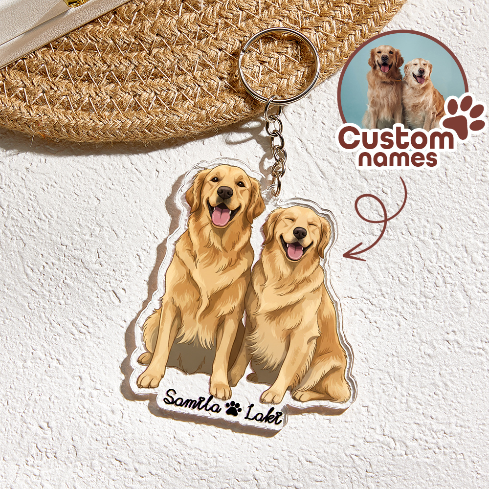 Kerstcadeaus Gepersonaliseerde Cartoon Kat Sleutelhanger Gepersonaliseerde Acryl Cartoon Sleutelhanger Foto Tas Charm Uniek Aandenken Cadeau Voor Huisdiereigenaar - SokkenFoto