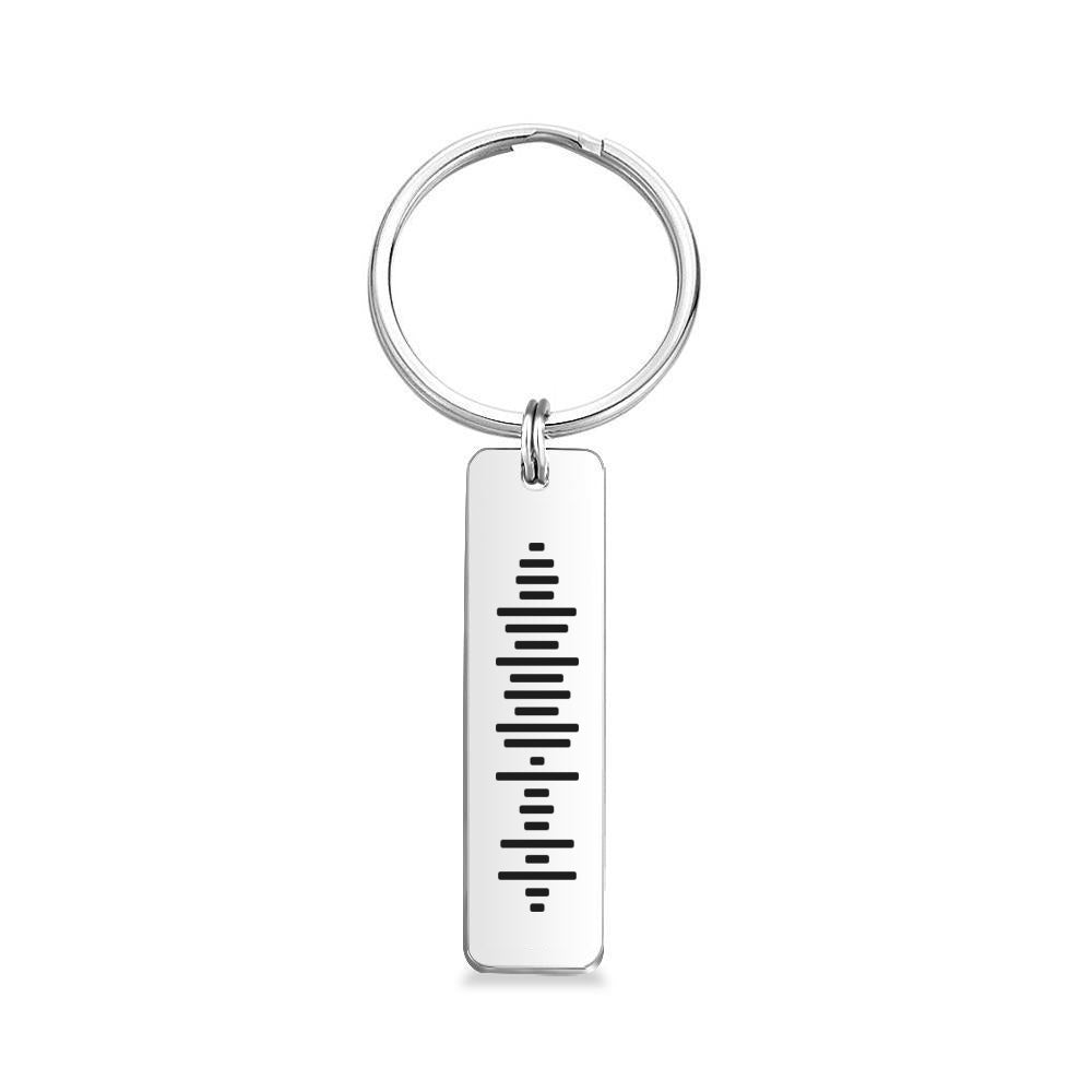 Gepersonaliseerd Muziek Scan Code Sleutelhanger Muziek Cadeau Sleutelhanger