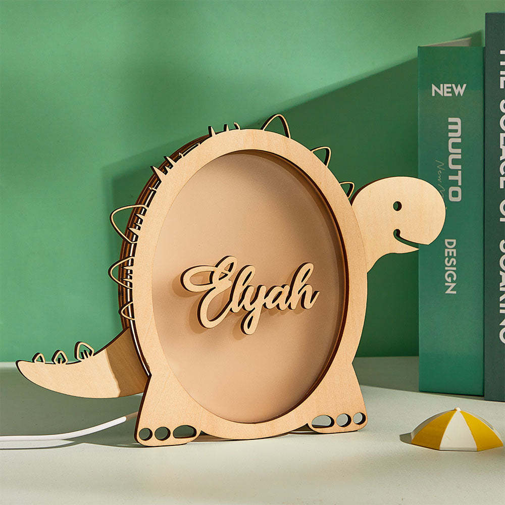 Aangepaste Bunny Dino Gegraveerd Light Night Cartoon Beweegbare Huisgeschenken - SokkenFoto