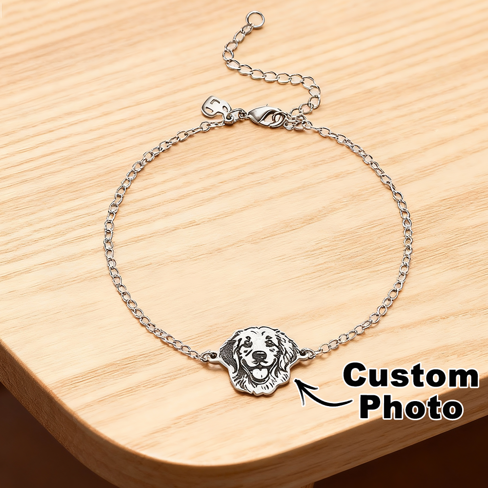 Gepersonaliseerde Armband Met Portret Van Huisdier, Armband Ter Nagedachtenis Aan Huisdier, Sieraden Met Foto Van Huisdier, Armband Voor Verloren Huisdier, Armband Voor Hond En Kat, Cadeau Voor Haar