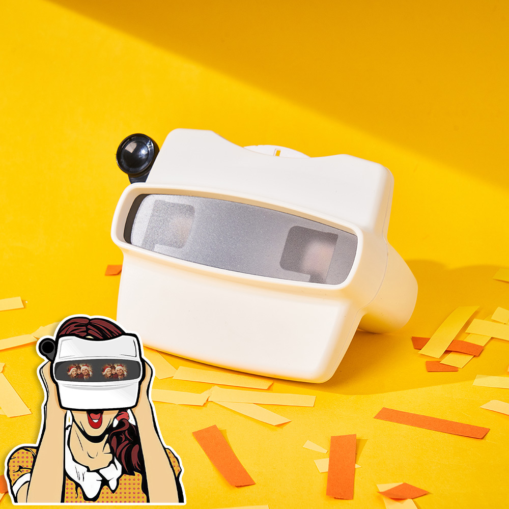 Aangepaste 3d-zoeker En Spoel-gepersonaliseerd Kerstcadeau Met Uw Eigen Foto's Tekst- En Fotoviewer Meerdere Films Beschikbaar Witte Zoeker - SokkenFoto