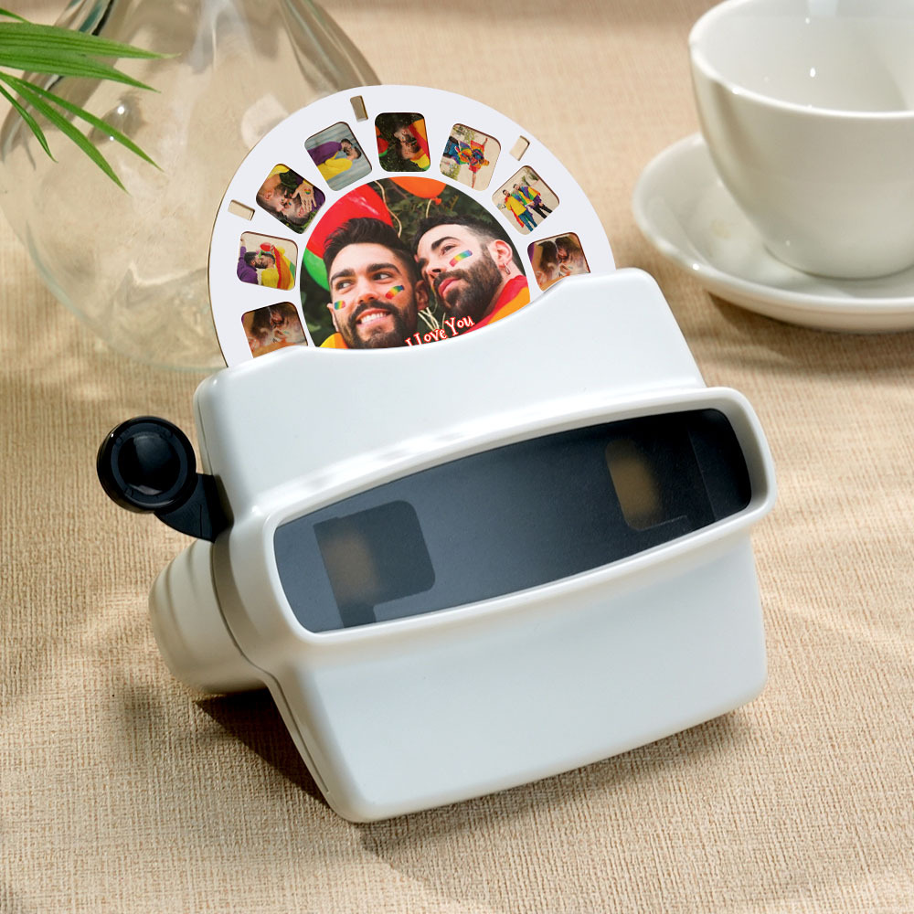Aangepaste 3d-zoeker En Spoel-gepersonaliseerd Kerstcadeau Met Uw Eigen Foto's Tekst- En Fotoviewer Meerdere Films Beschikbaar Witte Zoeker LGBT