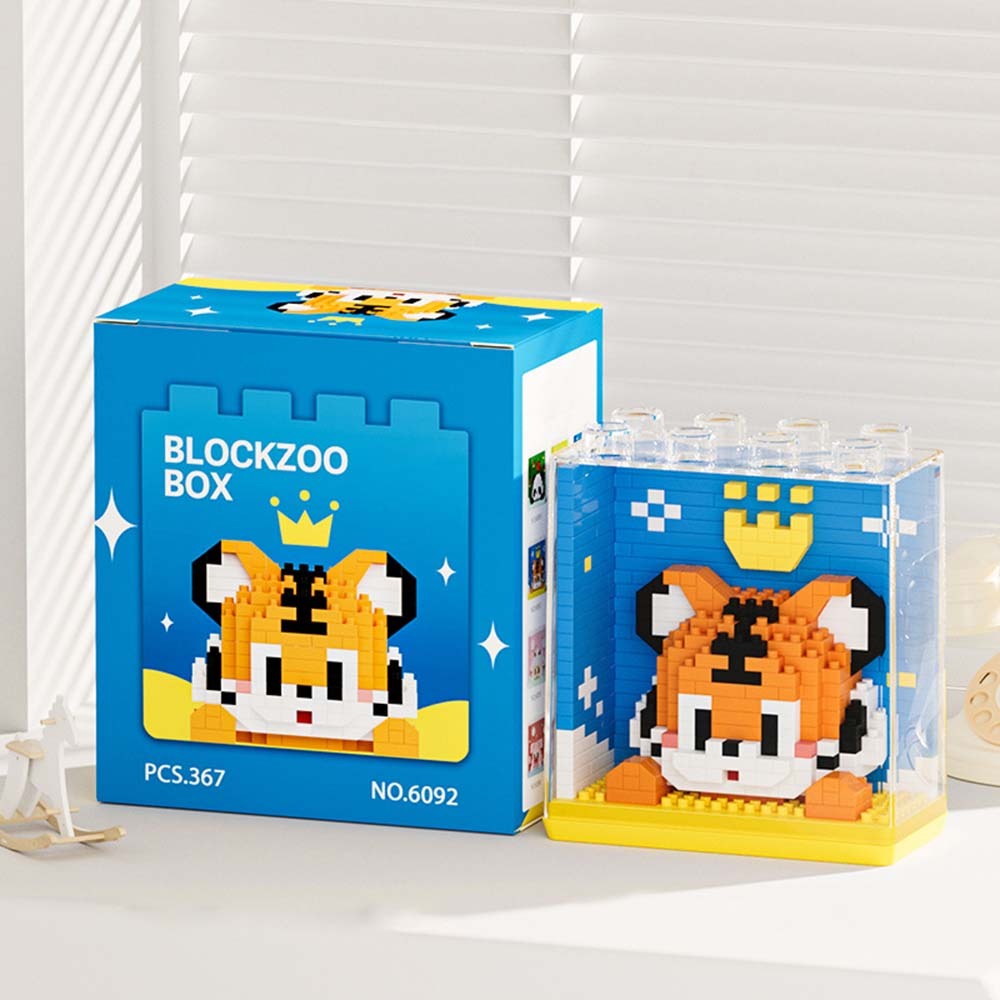 Dierenthema Blok Dierentuin Creatief Bouwsteenspeelgoed Cadeau Voor Kinderen - SokkenFoto