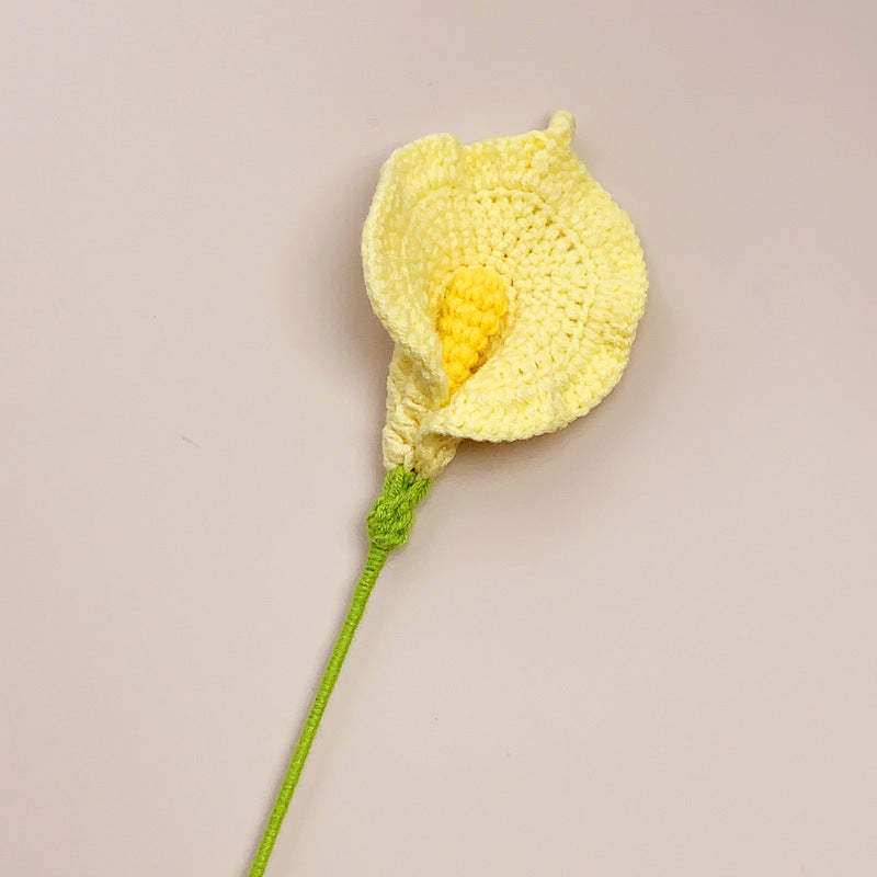 Calla Lily Gehaakte Bloem Handgemaakte Gebreide Bloem Cadeau Voor Minnaar - SokkenFoto