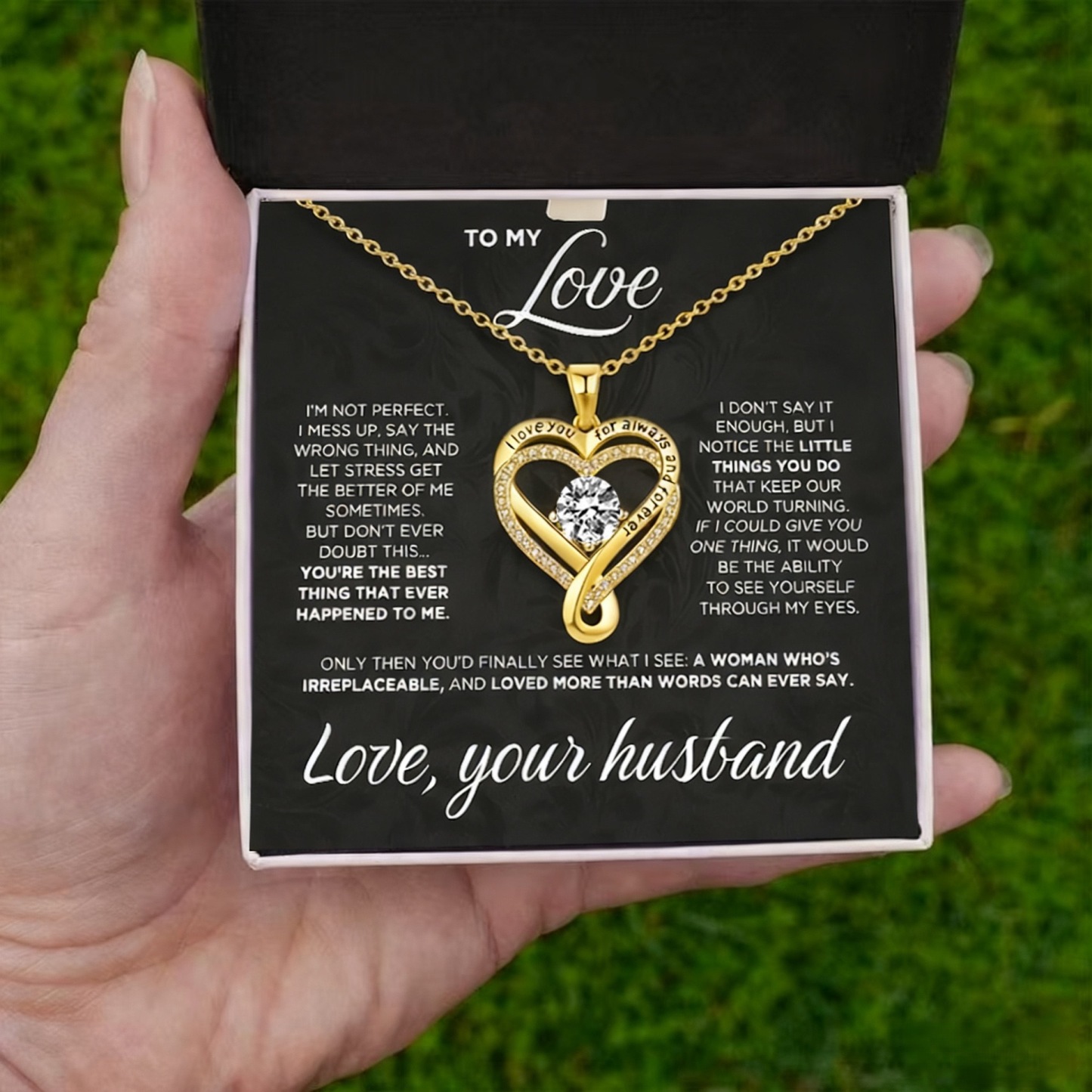 'voor Mijn Liefste' Hartvormige Ketting Met De Tekst 'voor Altijd En Eeuwig' - Liefdescadeau Voor Vrouw, Jubileum- En Verjaardagssieraad - SokkenFoto