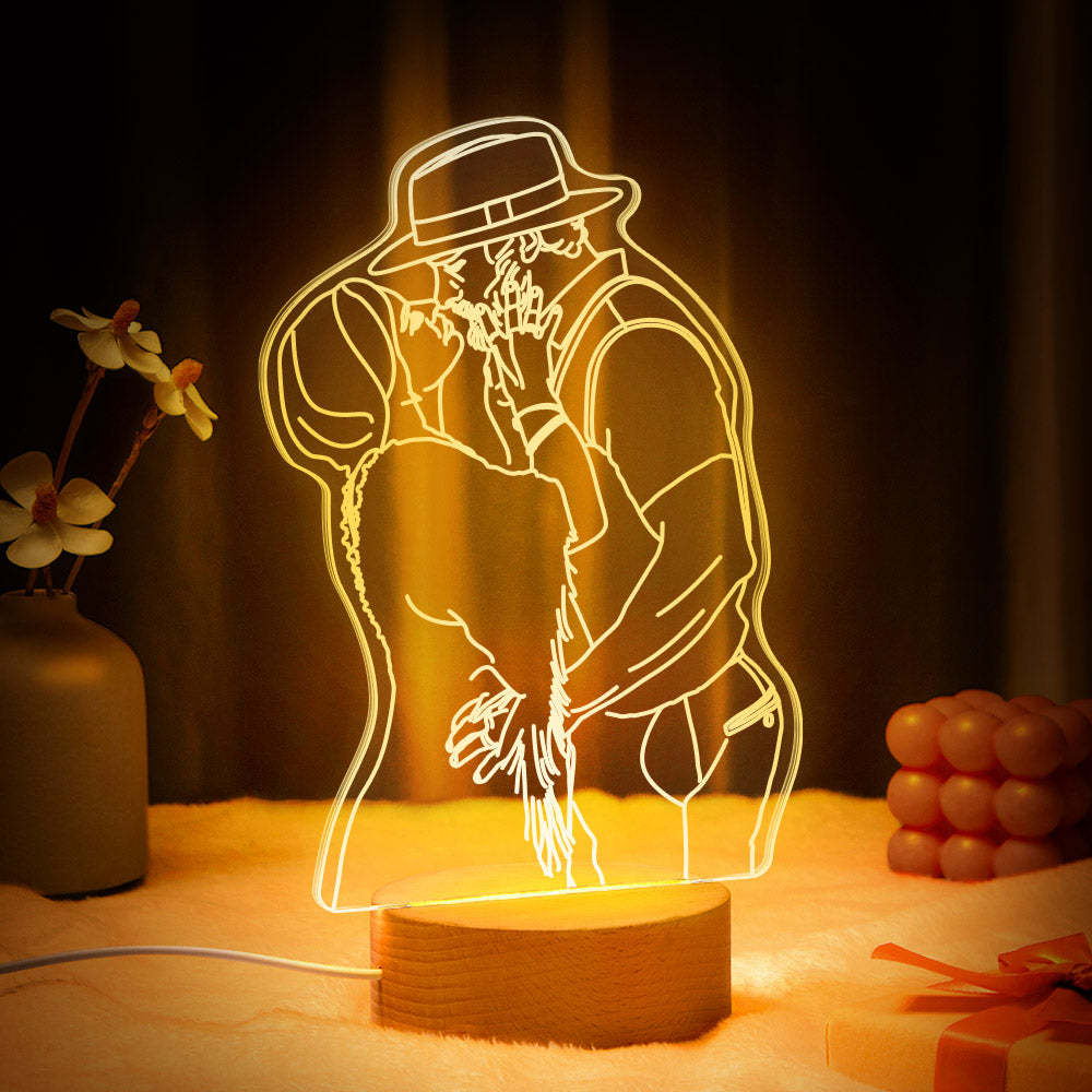 Fotolamp Gepersonaliseerd 3d-nachtlampje - SokkenFoto