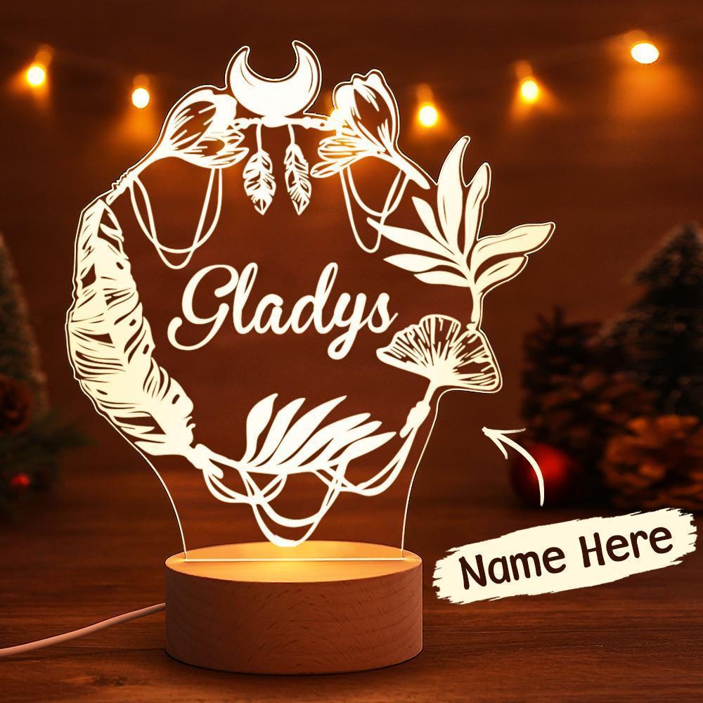 Gepersonaliseerde Babymeisje Geschenken Kinderkamer Decor Gepersonaliseerde Nachtlampje Lamp - SokkenFoto