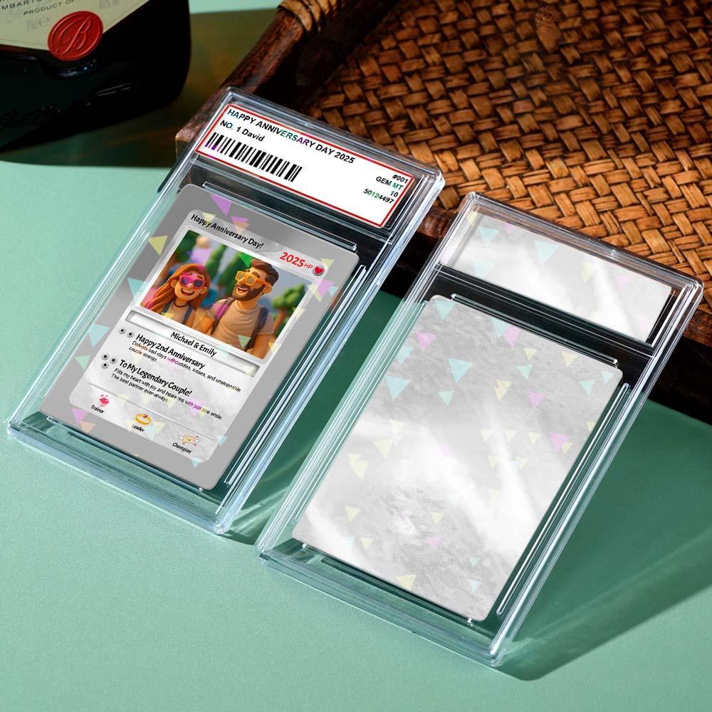 Gepersonaliseerde Stropdas-prikkaart Voor Vader, Retro-cartoon-geïnspireerd Mini-cadeau Voor Vader, Foto-tekst-prikkaart - SokkenFoto