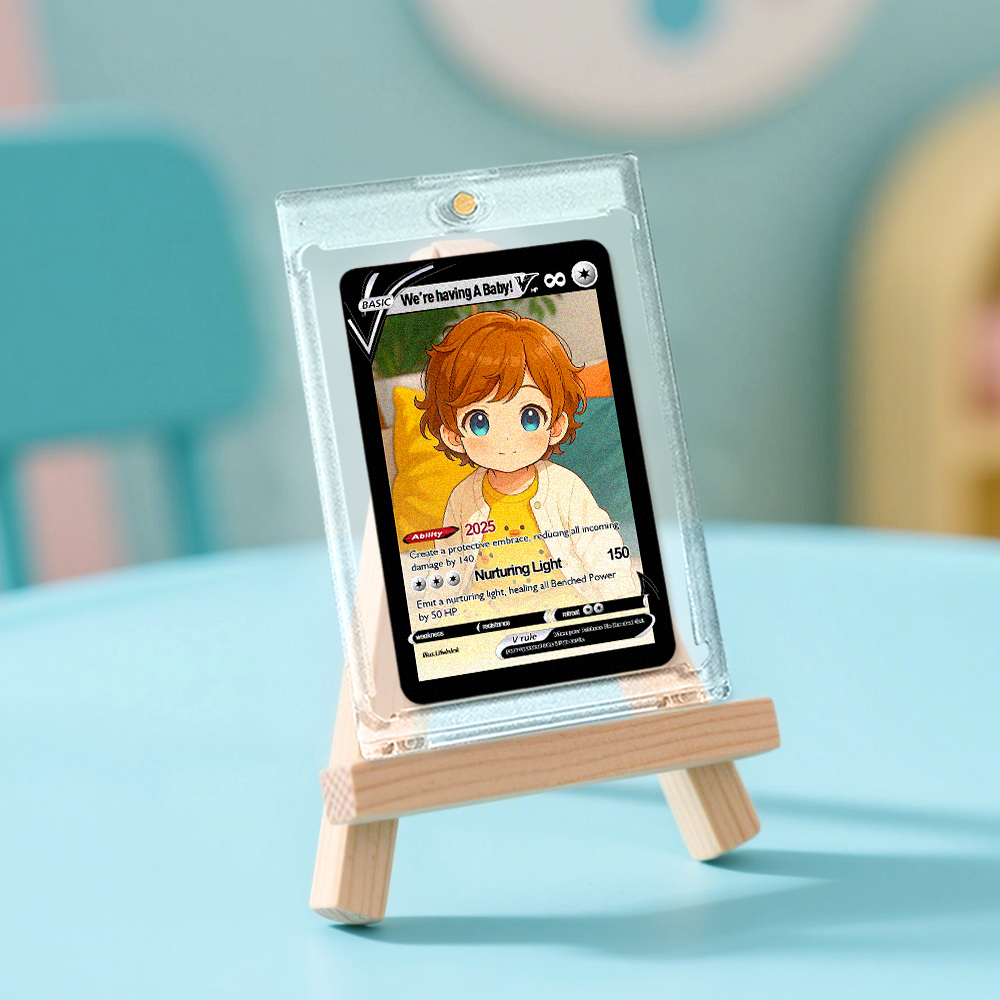 Gepersonaliseerde Schattige Baby Poke-kaart, Aangepast Spelkaartcadeau Voor Kinderen, Aangepaste Cadeaus - SokkenFoto