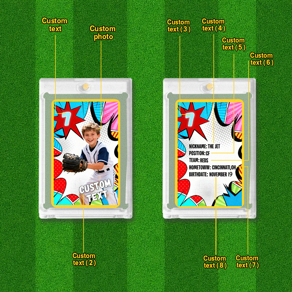 Gepersonaliseerde Sportfotokaart Met Naam, Gepersonaliseerde Sportfotokaart Voor Kinderen, Cadeaukaart Met Sportthema - SokkenFoto