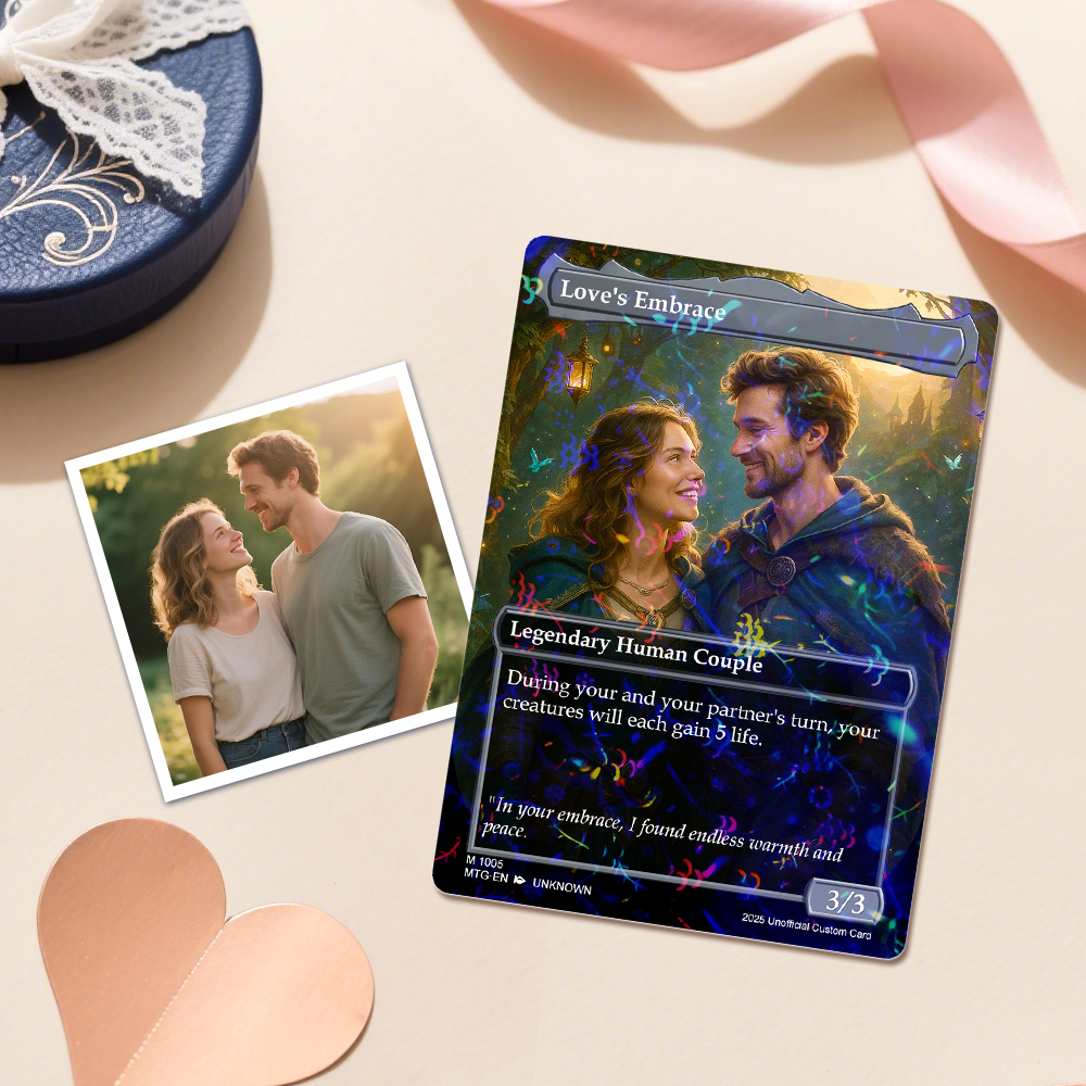 Gepersonaliseerde Valentijnskaart Voor Koppels, Gepersonaliseerde Cartoon Acrylkaart Als Cadeau Met Optionele Filmstijlen - SokkenFoto