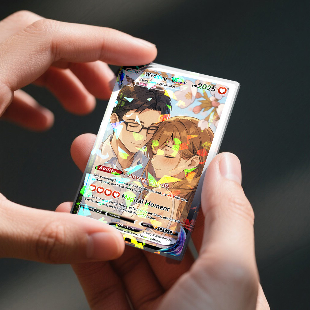 Gepersonaliseerde Anime-kaart Voor Een Stel, Romantisch Valentijnscadeau, Uniek Verzamelobject, Aandenken, Huwelijksgeschenk - SokkenFoto