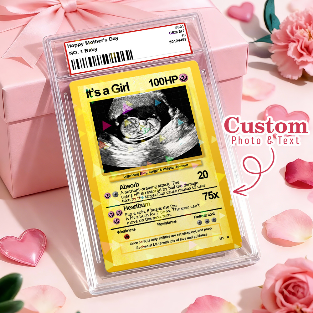 Gepersonaliseerde Pokémon-kaart Voor Zwangerschapsaankondiging, Cadeau Voor Hem En Haar, Ideaal Als Geboortecadeau Of Moederdagcadeau.