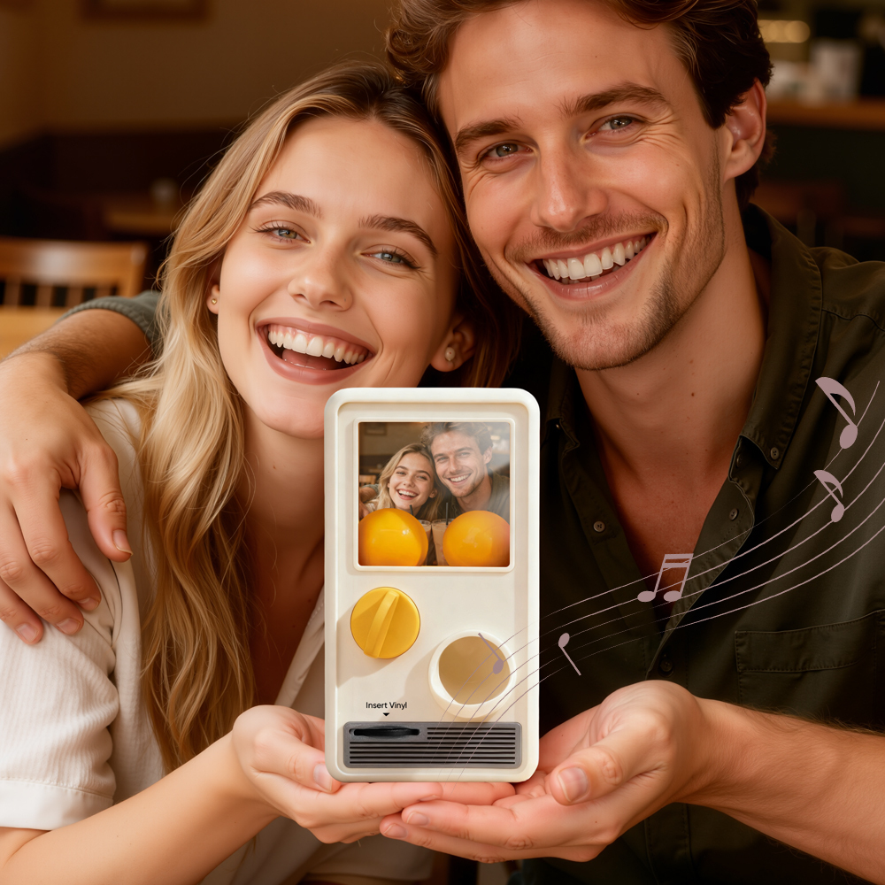 (pre-sale, Verzending Op 25/10) Gepersonaliseerde Muziek- En Fotomuziekgachaponmachine, Aangepaste Songmini-platendoos, Retrocadeaus Voor Haar - SokkenFoto