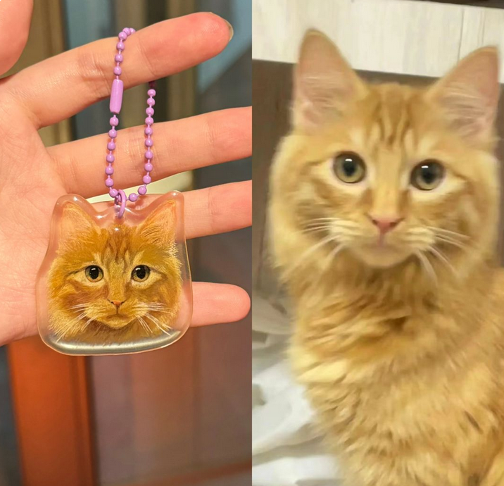 Aangepaste Foto Sleutelhangers Handgemaakte Krimpfolie Masker Dier Huisdier Cadeau Voor Dierenliefhebbers