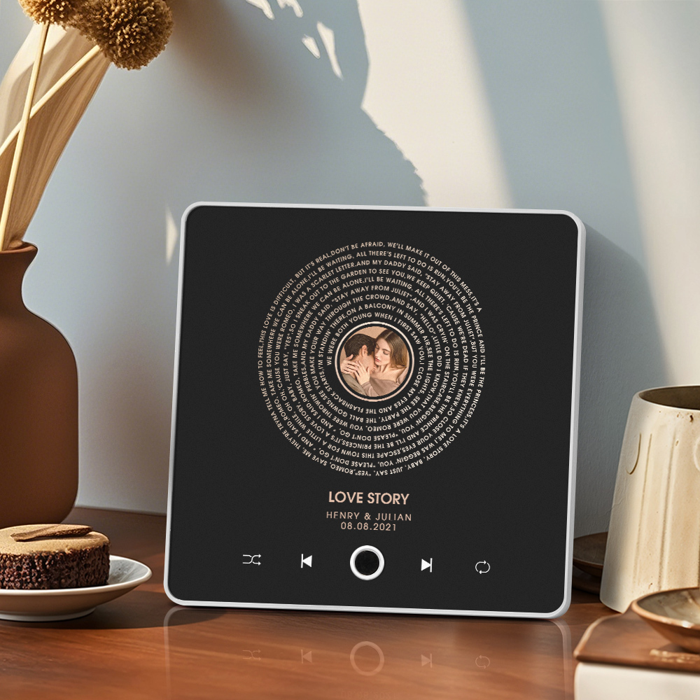 Aangepaste Muziek Koelkastmagneet Songteksten Fotosticker Geschenken Muziek Muur Fotosticker Muziekbeweging Die Kan Worden Gespeeld Zonder Mobiele Telefoon - SokkenFoto