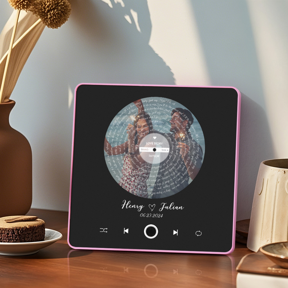 Aangepaste Muziek Koelkastmagneet Songteksten Fotosticker Geschenken Muziek Muur Fotosticker Muziekbeweging Die Kan Worden Gespeeld Zonder Mobiele Telefoon - SokkenFoto