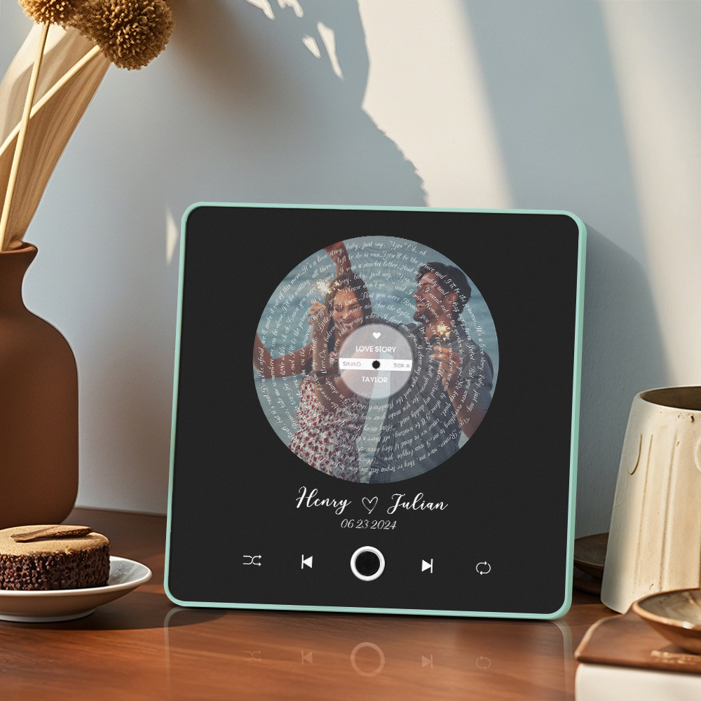 Aangepaste Muziek Koelkastmagneet Songteksten Fotosticker Geschenken Muziek Muur Fotosticker Muziekbeweging Die Kan Worden Gespeeld Zonder Mobiele Telefoon - SokkenFoto