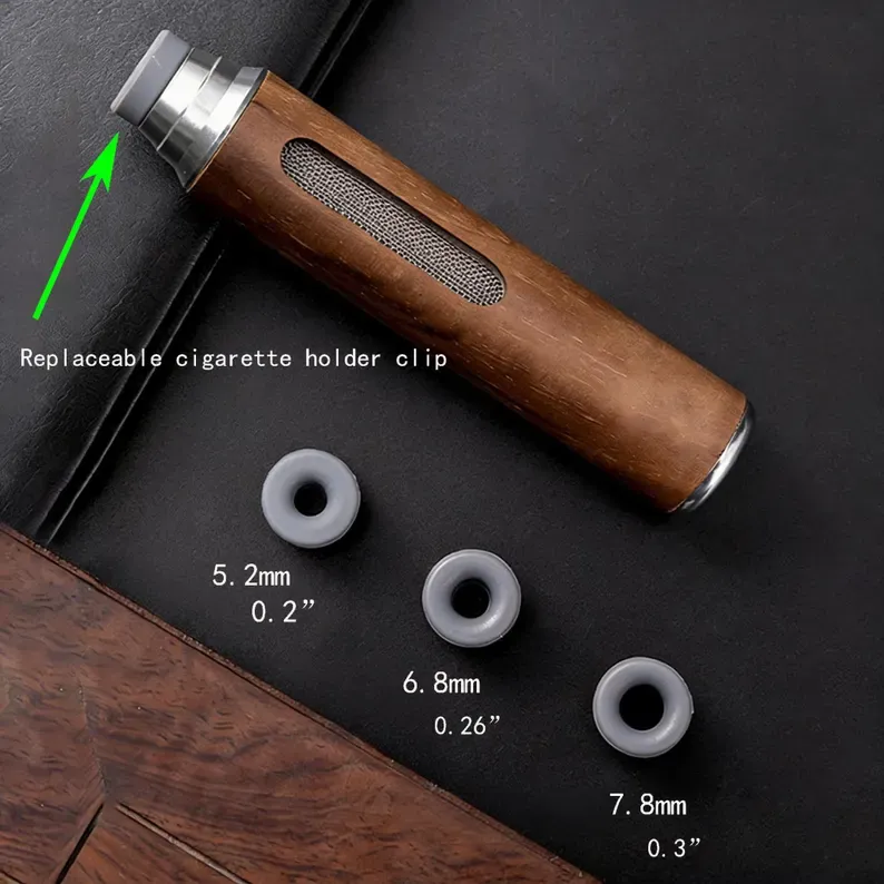 Gepersonaliseerde Houten Auto-asbak | Vervangbare Clips | Geen Morsen En Brandveilig | Cadeau Met Gravure Voor Rokers - SokkenFoto