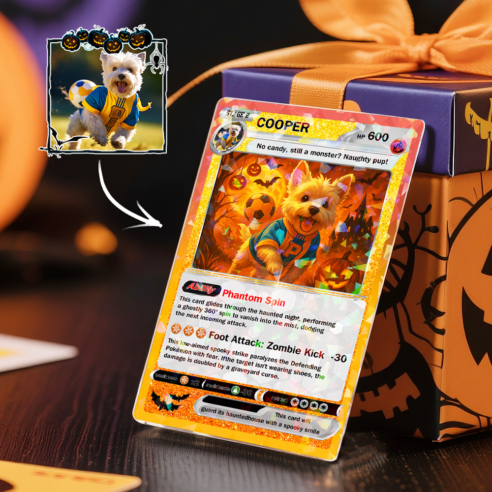 Gepersonaliseerde Halloween- En Kerstkaart Voor Koppels – Gepersonaliseerde Cartoon-ruilkaart Met Foto En Naam, Uniek Vakantiecadeau Voor Hem En Haar - SokkenFoto