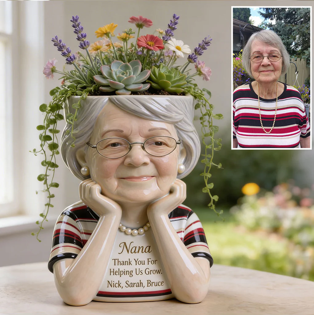 Bedankt Voor Je Hulp Bij Mijn Groei - Gepersonaliseerde Moederpot Van Acryl