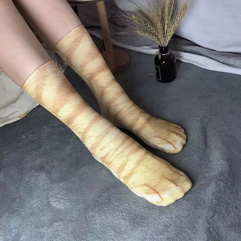 Realistische Dierenpootprint Sokken - Levensechte Katten- En Hondenklauw-effect Nieuwigheid Leuk Kerstcadeau Sokken Voor Huisdierenliefhebbers Kinderen - SokkenFoto