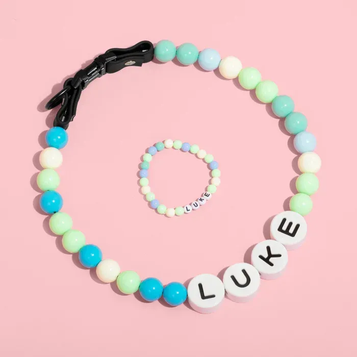 Gepersonaliseerde Huisdiernaamketting Met Gratis Bijpassende Armband