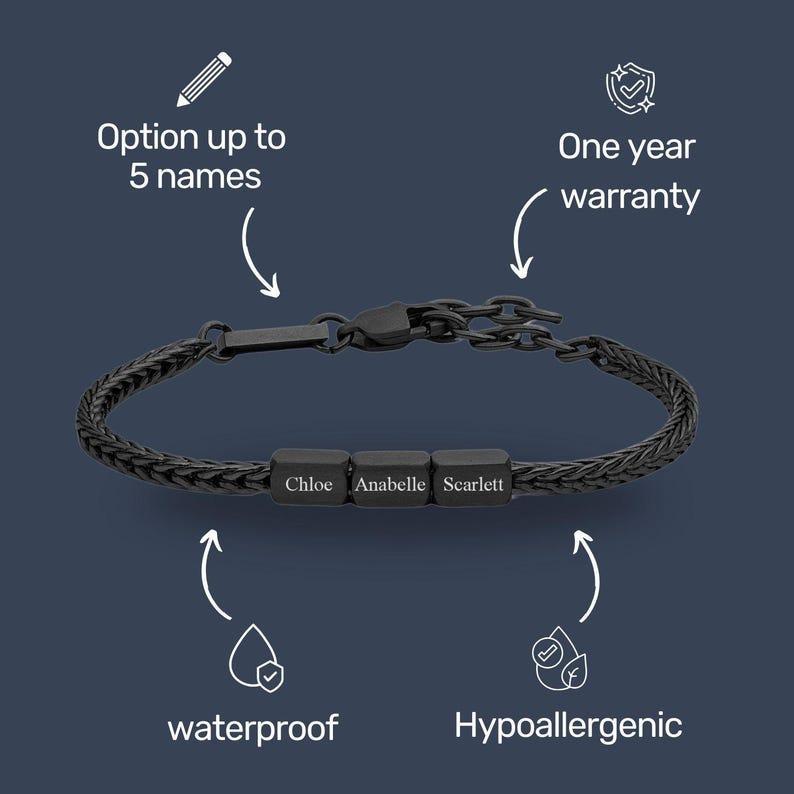 Gepersonaliseerde Armband Voor Vaders, Armband Met Naam Voor Kinderen, Familiesieraden, Persoonlijk Cadeau Voor Vaders, Cadeau Voor Echtgenoot, Cadeau Voor Vaderdag