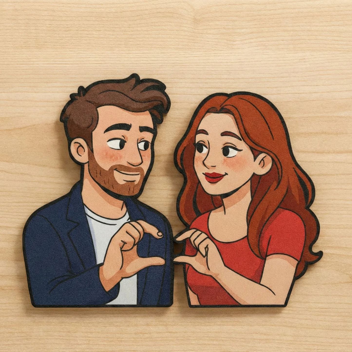 Gepersonaliseerde Oplichtende Koelkastmagneet Voor Koppels – Romantisch Led-cadeau Voor Geliefden Voor Valentijnsdag