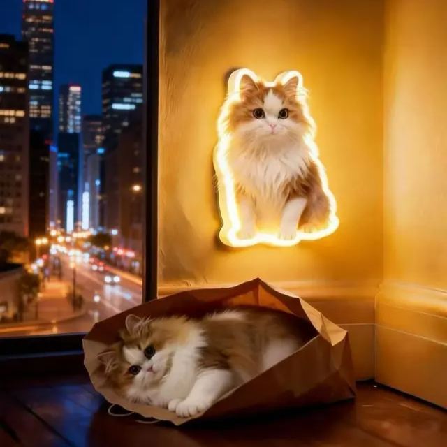Gepersonaliseerde Wandlamp Met Bewegingssensor Voor Katten En Honden, Met Aangepaste Foto Van Uw Huisdier, Perfect Als Nachtlampje Voor Dierenliefhebber.
