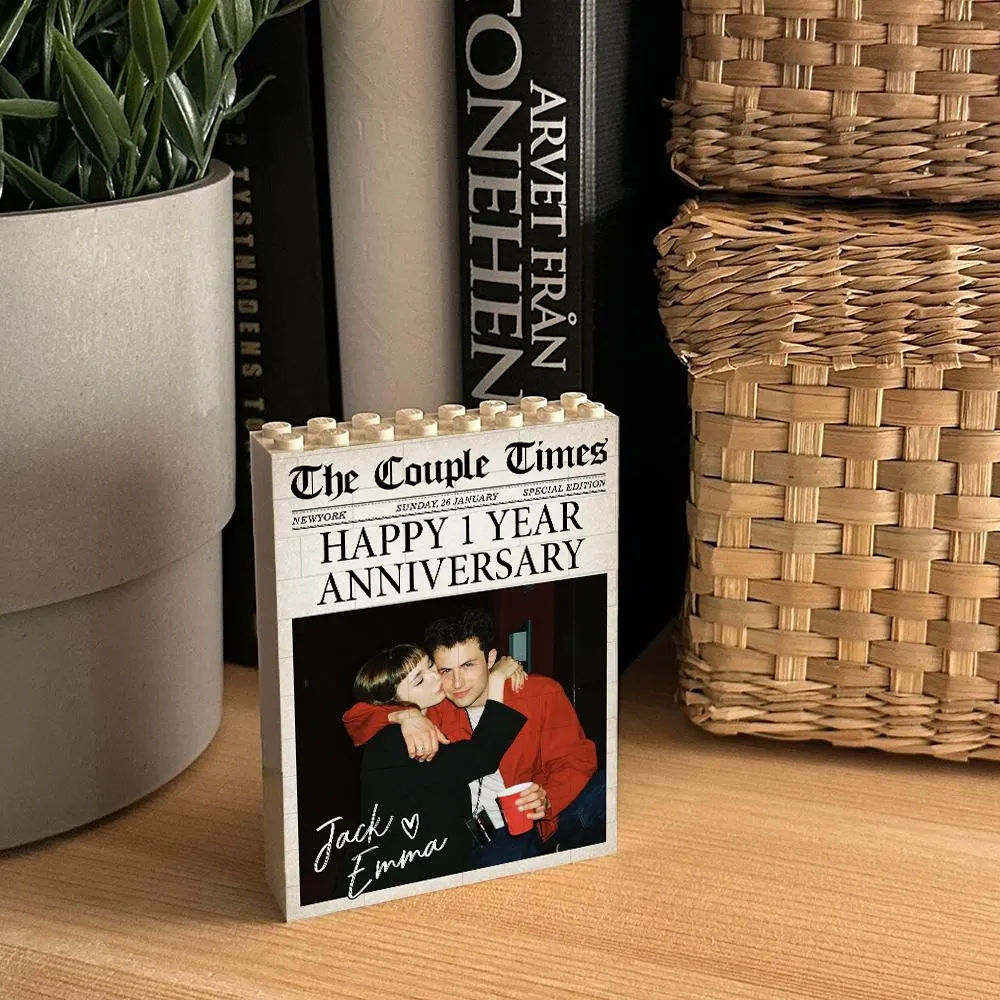 Fotolijst In De Vorm Van Een Bouwsteenpuzzel – Bouw Je Liefde, Een Romantisch Cadeau Voor Stellen Voor Valentijnsdag En Jubilea. - SokkenFoto