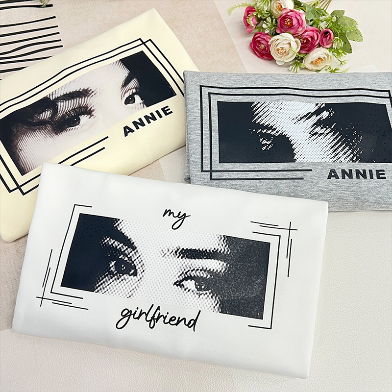 Uniek Aangepast Ogen-t-shirt, T-shirt Met Ogen Van Geliefde, Gepersonaliseerd Ogen-kunstwerk, Uniek Ogen-schetskunstwerk Van Fotocadeau Voor Uw Geliefde - SokkenFoto