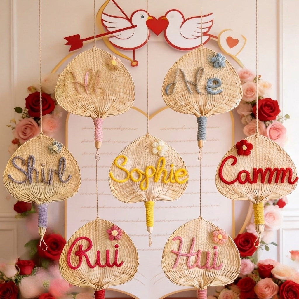 Gepersonaliseerde Geweven Stroventilator, Boho Bruid Bruidsmeisje Bruiloft Gunst, Strand Vrijgezellenfeest Cadeau