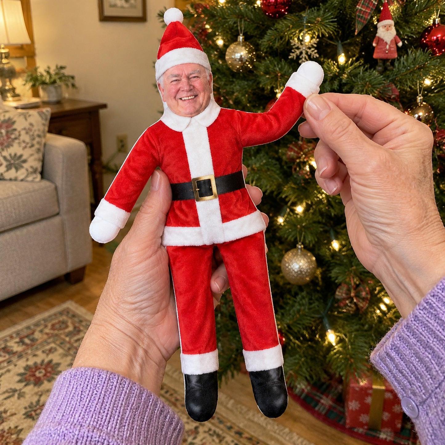 Aangepaste Grappige Huisdier Foto Kerst Pluche Pop Cadeaus Voor Dierenliefhebbers • My Merry Pup - Gepersonaliseerde Poseable Pluche Pop - SokkenFoto