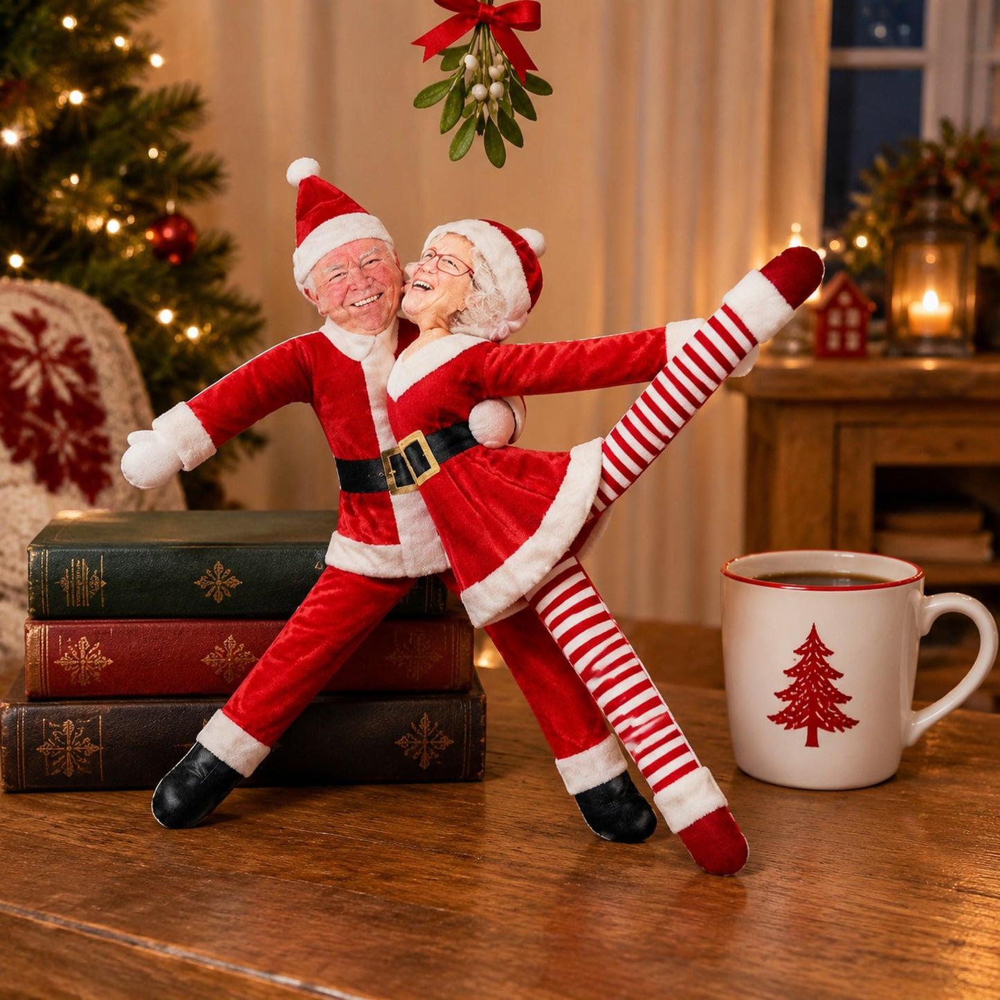 Aangepaste Grappige Huisdier Foto Kerst Pluche Pop Cadeaus Voor Dierenliefhebbers • My Merry Pup - Gepersonaliseerde Poseable Pluche Pop - SokkenFoto
