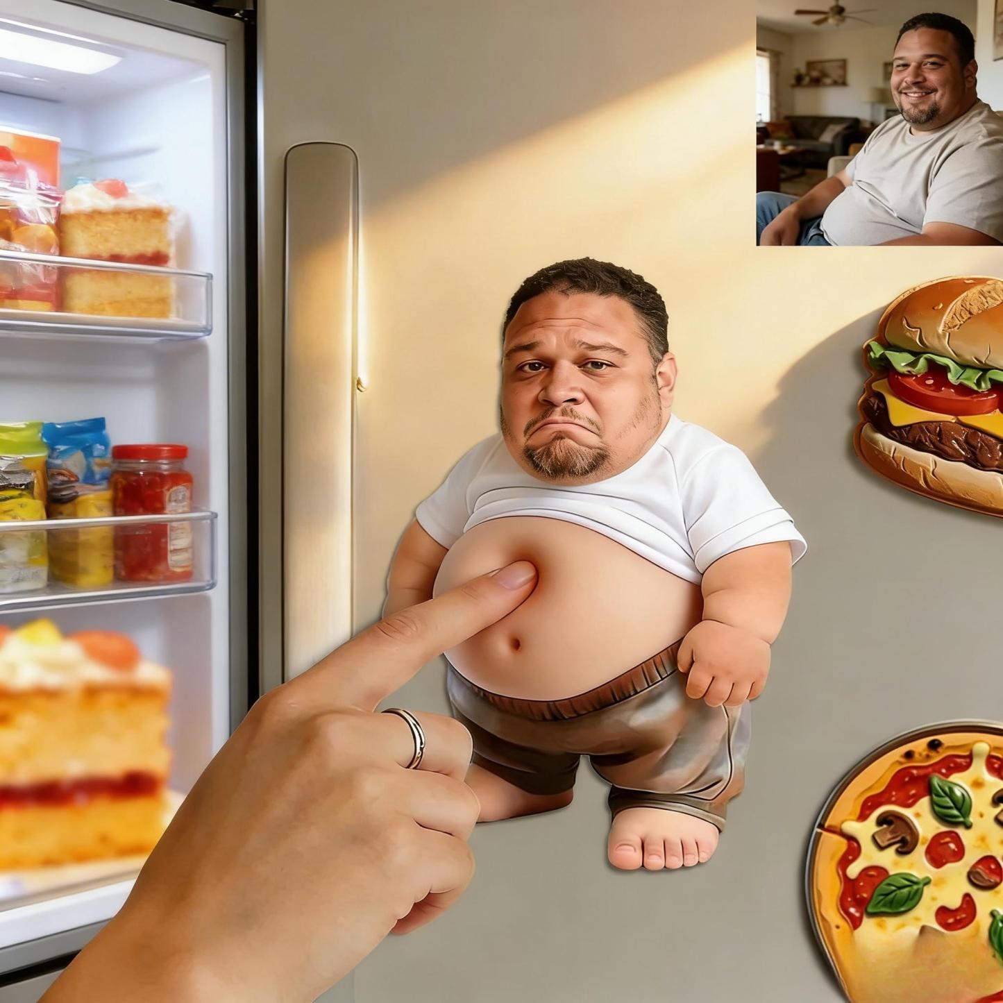 Aangepaste Gezicht Squishy Buik Anti-botsing Sticker – Gepersonaliseerde Fotosticker Met Zachte Knijpbuik, Leuk Grappig Cadeau Voor Koppels En Vrienden