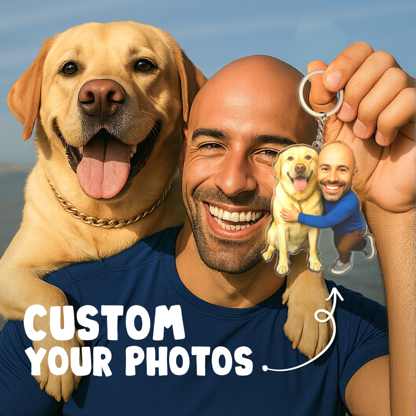 Gepersonaliseerde 'ik & Mijn Huisdier' Acryl Sleutelhanger - Grappig Persoonlijk Cadeau