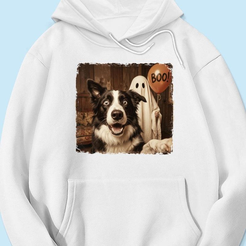 Gepersonaliseerde Halloween-shirt Met Foto Van Hond Of Kat - Trendy Vintage Griezelshirt Voor Huisdierliefhebbers - SokkenFoto