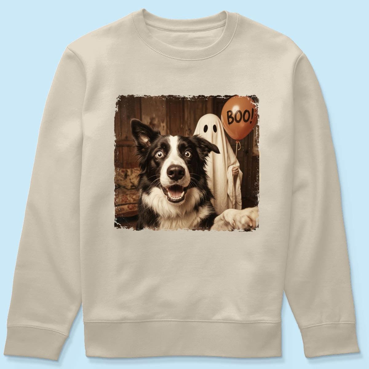 Gepersonaliseerde Halloween-shirt Met Foto Van Hond Of Kat - Trendy Vintage Griezelshirt Voor Huisdierliefhebbers - SokkenFoto