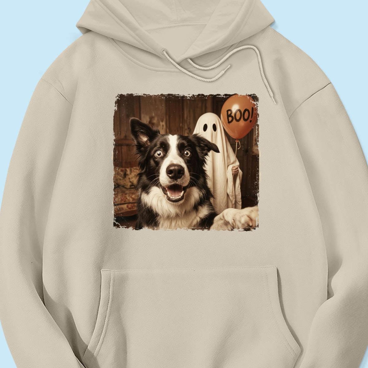 Gepersonaliseerde Halloween-shirt Met Foto Van Hond Of Kat - Trendy Vintage Griezelshirt Voor Huisdierliefhebbers - SokkenFoto